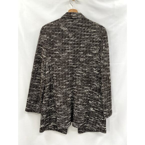 St. John 6 brown tweed marbled long blazer coat - Picture 6 of 6